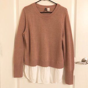 H&M Sweater w/ attached shirt lining
